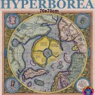 Flat Earth Map Hyperborea Rupes Nigra North Pole Canvas Print 70x70cm Mercator World Garden of Eden