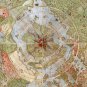 Urbano Monte World Flat Earth Map 1587 Canvas Print 50x50cm Hyperborea North Pole Polaris Eden Relam