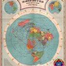 Flat Earth Flag CBS American School Of The Air 1943 High-quality World Map 90X150cm Realm Terra Rare