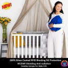 Baby Crib EMF Bed Canopy Faraday 100% Natural Silver Fabric RFID Blocking 5G Shielding RF Radiation