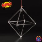 5-inch Merkaba Crystal Singing Pyramid Octahedron Playing Mallet Quartz Diamond Energy Healing Sound