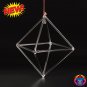 8-inch Merkaba Crystal Singing Pyramid Octahedron Playing Mallet Quartz Diamond Energy Healing Sound