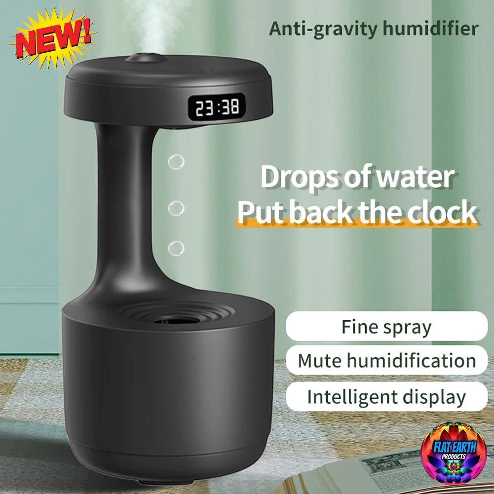 Anti Gravity Black Air Humidifier Ultrasonic Purifier Levitation Water Drops Old World Tesla Energy