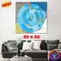 30x30cm World Beyond Ice Wall Flat Earth Map Realm V1 Canvas Poster Extra Territory Land Antarctica