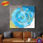 30x30cm World Beyond Ice Wall Flat Earth Map Realm V1 Canvas Poster Extra Territory Land Antarctica