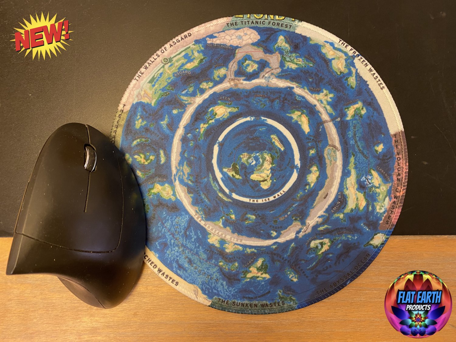World Beyond Ice Wall Mousepad V.2 Flat Earth More Land Terra Infinita Gleason PC Mat Mouse Pad Gift