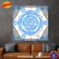 30x30cm Flat Earth Worldmap Canvas Print Poster World Beyond The Ice Wall Decor Terra Infinita Gift