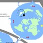 30x30cm Flat Earth Worldmap Canvas Print Poster World Beyond The Ice Wall Decor Terra Infinita Gift