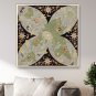 12x12inch 30x30cm Air France Flat Earth 1948 World Map Poster Art Lucien Boucher Paris Canvas Print