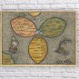 16x23inch 40x60cm Bunting Clover Leaf Flat Earth World Map Poster Canvas Jerusalem 1581 Wall New Art
