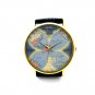 Qantas Empire Airways Flat Earth Map Wristwatch Black Band 1938 World Watch Four Quarters Airlines X
