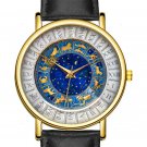 Venice Astronomical Clock Wristwatch Black band Flat Earth Sky Map 1496 Astrolabe Orloj Quartz Watch
