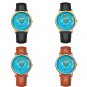 Beyond The Ice Wall Wristwatch V1 Brown Band Flat Earth World Map Realm Terra Infinita Watch Men Art