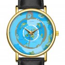 Beyond The Ice Wall Wristwatch V2 Black Band Flat Earth World Map Terra Infinita Watch Mens Art Gift