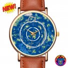 Beyond The Ice Wall Wristwatch V3 Brown Band Flat Earth World Map Terra Infinita Watch NASA Lies Art