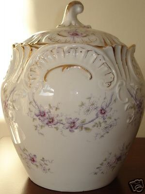 Smooth Porcelain Dresden Cracker Jar