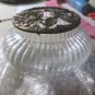 Vanity Jar with Decorated Pewter Lid