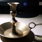Brass like 4"  Chamberstick with Finger Ring