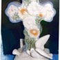 Porcelain Standing Cross with 2 White Doves at Base