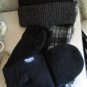 Men's Winter Set. Hat, Mitten/Glove & Scarf/ All New w/tags