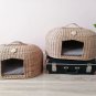 Wicker Cat House, Portable House,Soft Cat Bed, Cozy House, Cat Cave, Pet House