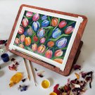 Easel painting, wood easel, sketch board, book holder