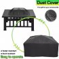Square Outdoor Fire Pit Table 1Charcoal Brazier Garden Courtyard