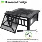 Square Outdoor Fire Pit Table 1Charcoal Brazier Garden Courtyard