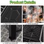 Square Outdoor Fire Pit Table 1Charcoal Brazier Garden Courtyard