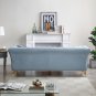 hesterfield Sofa with Scroll Arm and Back, Tufted Sofa Couch, Modern Chesterfield Sofa, Golden Leg