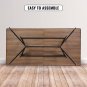 71"x35.5" Dining Table Mid-Century Vintage Kitchen Table for 4-6 Person