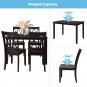 5-Piece Wooden Dining Table Set Home Kitchen Table and 4 PCS Chairs Wood Dining Set Vintage