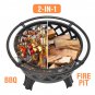 30inch BBQ Grill Fire Pits Outdoor Wood Burning Fire Pit Stove Garden Patio Wood Log