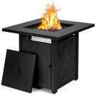 28” Propane Fire Pit Table 50,000 BTU Patio Square Gas Fireplace W/ Lava Rock