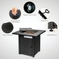 28â Propane Fire Pit Table 50,000 BTU Patio Square Gas Fireplace W/ Lava Rock