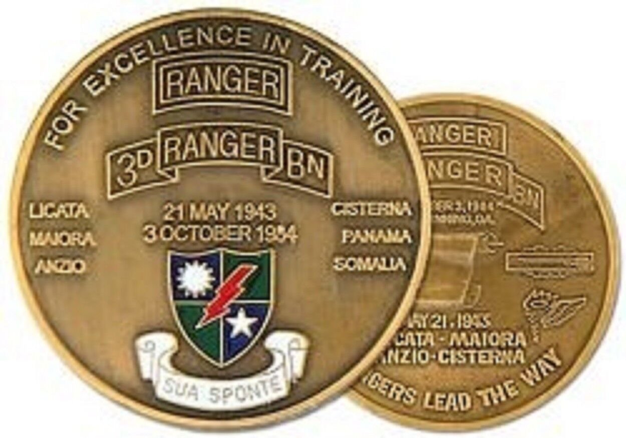 ARMY 3RD RANGER BATTALION SUA SPONTE CHALLENGE COIN