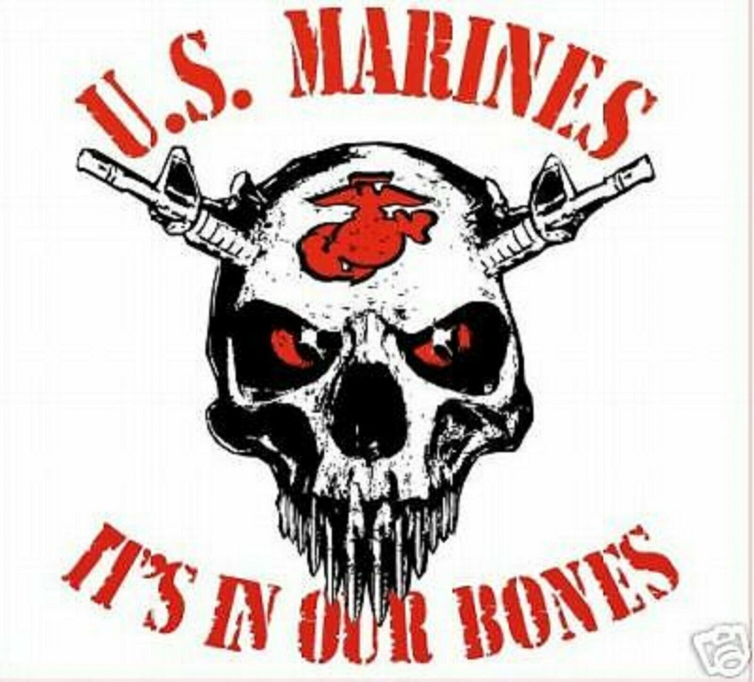 USMC MARINE CORPS IN OUR BONES WINDOW CAR DECAL