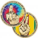WELCOME HOME VIETNAM COIN PEACE SIGN FINGER 1.75" 3D CHALLENGE COIN