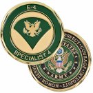 ARMY SPECIALIST 4 SPEC 4 E-4 1.75" CHALLENGE COIN