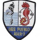 5" NAVY USS PUEBLO AGER-2 EMBROIDERED PATCH