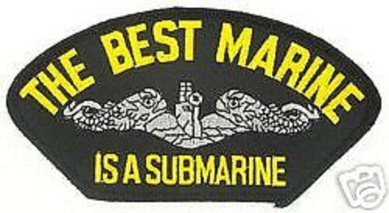 NAVY BEST MARINE IS A SUBMARINE EMBROIDERED PATCH