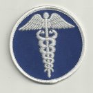 CADUCEUS EMBROIDERED BLUE PATCH EMT EMS FIRE NURSE PARAMEDIC MEDIC