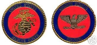 USMC MARINE CORPS COLONEL O5 FULL BIRD CHALLENGE COIN