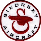 4" SIKORSKY AIRCRAFT LOGO MILITARY ROUND EMBROIDERED PATCH