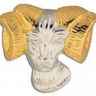 RAMS HEAD NORWICH ARMY SILVER GOLD REGULATION MILITARY BADGE  PIN