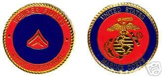 USMC MARINE CORPS LANCE CORPORAL GLOBE CHALLENGE COIN