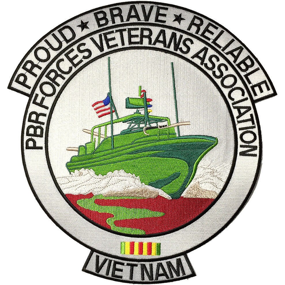 11" VIETNAM PBR FORCES VETERAN ASSOCIATION EMBROIDERED JACKET PATCH