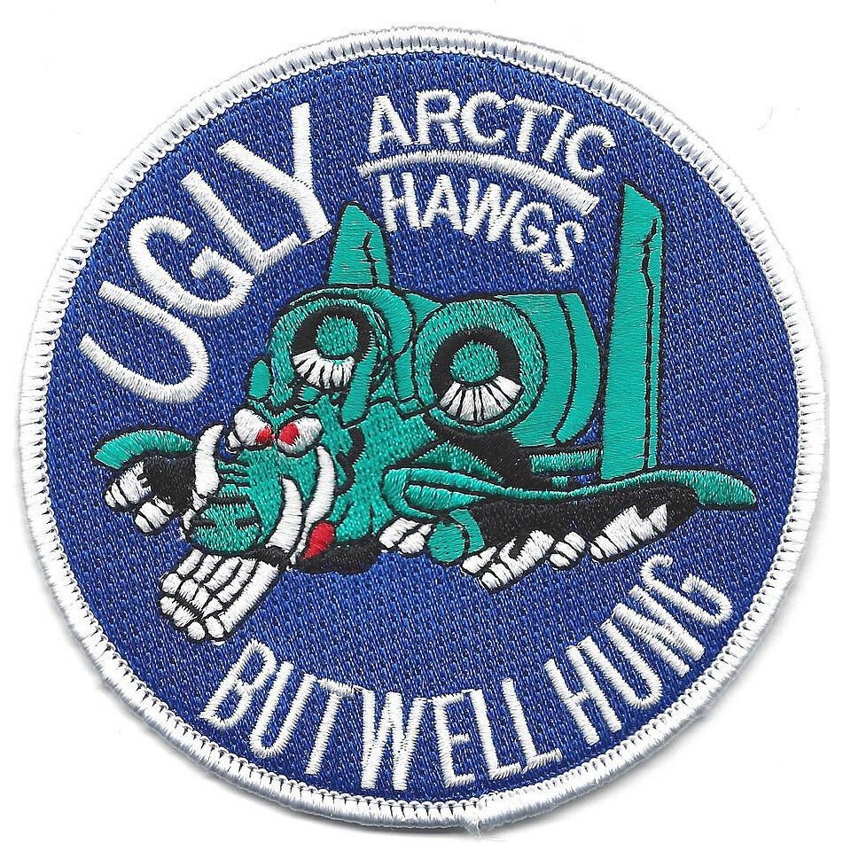 4"  AIR FORCE A-10  ARTIC HAWGS UGLY BUT WELL HUNG EMBROIDERED PATCH