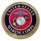 MARINE CORPS 3.5 INCH MILITARY  MEDALLION EMBLEM