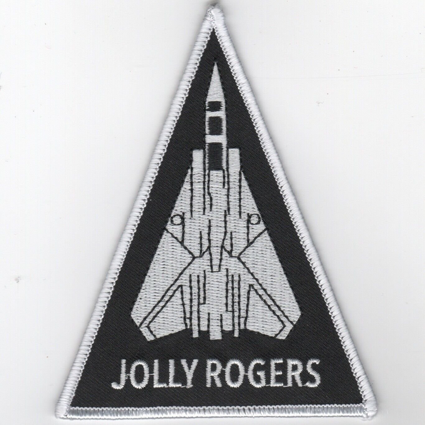 4.5" NAVY VF-101 JOLLY ROGERS A/C TOMCAT TRIANGLE EMBROIDERED JACKET PATCH